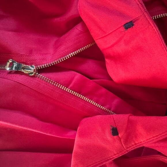 Guess Red Front Zipper Pleated Dress | Approx Size S - Picture 7 of 11